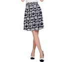 Black And White Owl Pattern A-Line Skirts View1