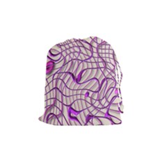 Ribbon Chaos 2 Lilac Drawstring Pouches (medium)  by ImpressiveMoments