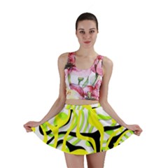 Ribbon Chaos Yellow Mini Skirts by ImpressiveMoments
