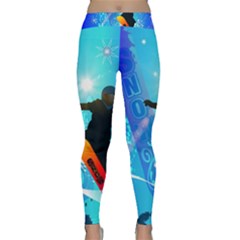 Snowboarding Yoga Leggings by FantasyWorld7