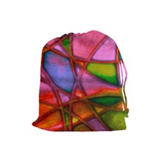 Imposant Abstract Red Drawstring Pouches (large)  by ImpressiveMoments