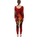 Lion With Flame And Wings In Yellow And Red Long Sleeve Catsuit View2