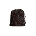 Retro Abstract Orange Black Drawstring Pouches (Small)  View1