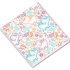 Cute Pastel Tones Elephant Pattern Small Memo Pads by Dushan