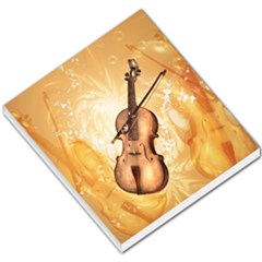 Wonderful Violin With Violin Bow On Soft Background Small Memo Pads by FantasyWorld7