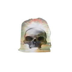 Skull Sunset Drawstring Pouches (small)  by icarusismartdesigns