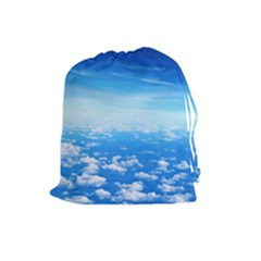 Clouds Drawstring Pouches (large)  by trendistuff