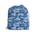 CAMO DIGITAL NAVY Drawstring Pouches (Extra Large) View1