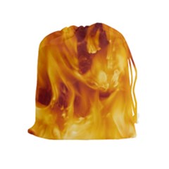Yellow Flames Drawstring Pouches (extra Large) by trendistuff