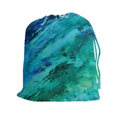 Shades Of Blue Drawstring Pouches (xxl) by trendistuff