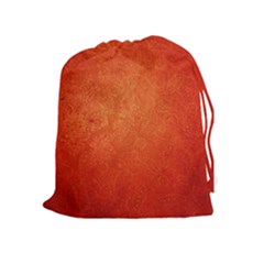 Orange Dot Art Drawstring Pouches (extra Large) by trendistuff