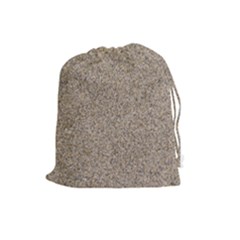 Light Beige Sand Texture Drawstring Pouches (large)  by trendistuff
