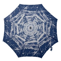 Blue And White Art Hook Handle Umbrellas (small) by trendistuff