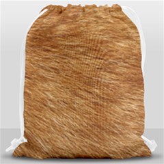 Light Brown Fur Drawstring Bag (large) by trendistuff