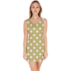 Lime Green Polka Dots Bodycon Dresses by GardenOfOphir