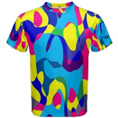 Colorful Chaos Men s Cotton Tee by LalyLauraFLM