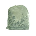 Wonderful Flowers In Soft Green Colors Drawstring Pouches (Extra Large) View1