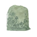 Wonderful Flowers In Soft Green Colors Drawstring Pouches (Extra Large) View2