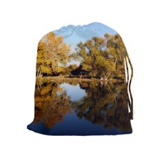 Autumn Lake Drawstring Pouches (extra Large) by trendistuff