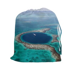 Great Blue Hole 1 Drawstring Pouches (xxl) by trendistuff