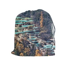 Huanglong Pools Drawstring Pouches (extra Large) by trendistuff