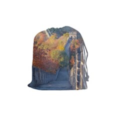 Great Wall Of China 1 Drawstring Pouches (medium)  by trendistuff