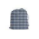 Navy And White Scallop Repeat Pattern Drawstring Pouches (Medium)  View1