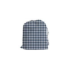 Navy And White Scallop Repeat Pattern Drawstring Pouches (xs)  by PaperandFrill