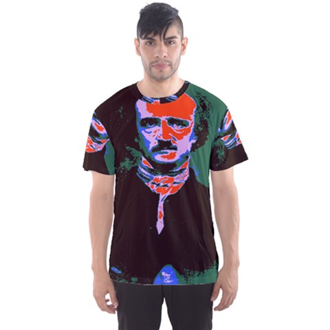 Edgar Allan Poe Pop Art  Men s Sport Mesh Tee by icarusismartdesigns