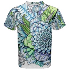 Peaceful Flower Garden 2 Men s Cotton Tee by Zandiepants