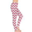 Pink And White Zigzag Leggings  View4