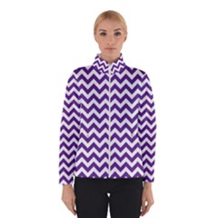 Purple And White Zigzag Pattern Winterwear by Zandiepants