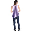 Purple And White Zigzag Pattern Sleeveless Tunic View2
