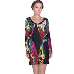 Birds Of Eight Long Sleeve Nightdress by MRTACPANS