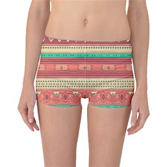 Hand Drawn Ethnic Shapes Pattern Boyleg Bikini Bottoms by TastefulDesigns