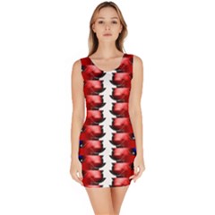 The Patriotic Flag Sleeveless Bodycon Dress by SugaPlumsEmporium