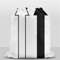Funny Black And White Stripes Diamonds Arrows Drawstring Bag (small) by yoursparklingshop