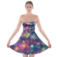 Starlight Shiny Glitter Stars Strapless Dresses by yoursparklingshop