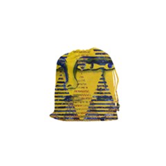 Conundrum Ii, Abstract Golden & Sapphire Goddess Drawstring Pouches (xs)  by DianeClancy