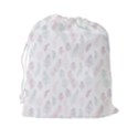 Whimsical Feather Pattern, soft colors, Drawstring Pouch (XXL) View2