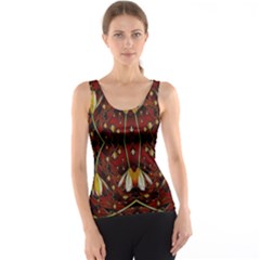 Fantasy Flowers And Leather In A World Of Harmony Tank Top by pepitasart