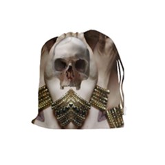 Skull Magic Drawstring Pouches (large)  by icarusismartdesigns