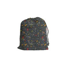 Abstract Reg Drawstring Pouches (small)  by FunkyPatterns