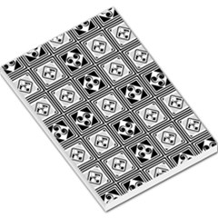 Black And White Large Memo Pads by FunkyPatterns
