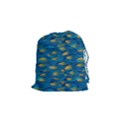 Blue Waves Drawstring Pouches (Small)  View1