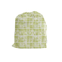 Pastel Green Drawstring Pouches (large)  by FunkyPatterns