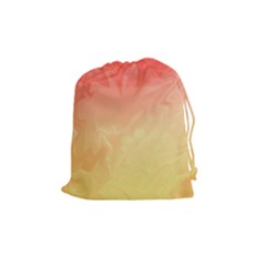Ombre Orange Yellow Drawstring Pouches (medium)  by BrightVibesDesign