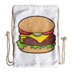 Cheeseburger Drawstring Bag (large) by sifis