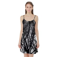 Winter Treescape Satin Night Slip by RoseanneJonesPhotography
