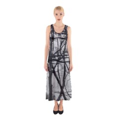Tree Lines Sleeveless Maxi Dress by RoseanneJonesPhotography